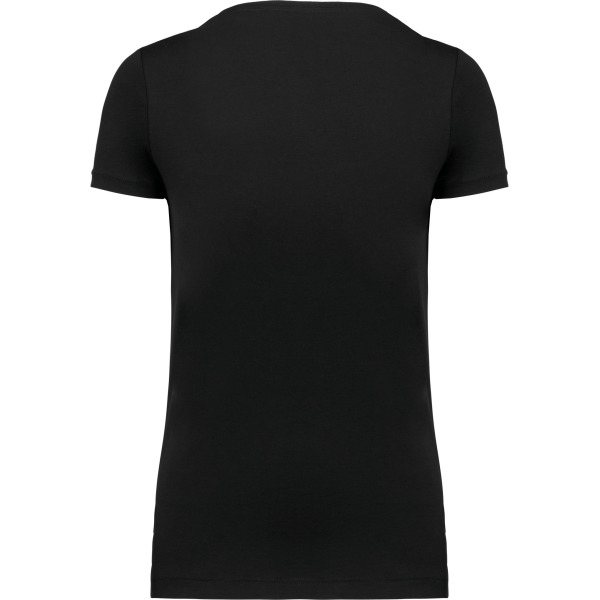 Dames-t-shirt Supima® V-hals korte mouwen Black XS