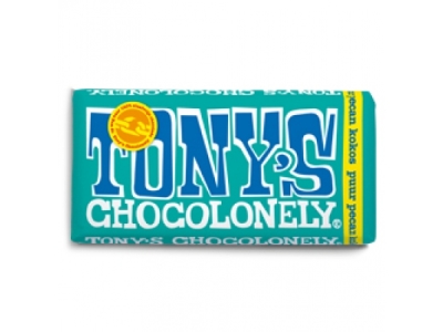 Tony's Chocolonely Pecan/Kokos Melkchocoladereep Tony's Chocolonely Pecan/Kokos Melkchocoladereep