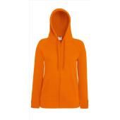 FOTL Lady-Fit L.weight Hooded Sweat Jacket, Orange, XS