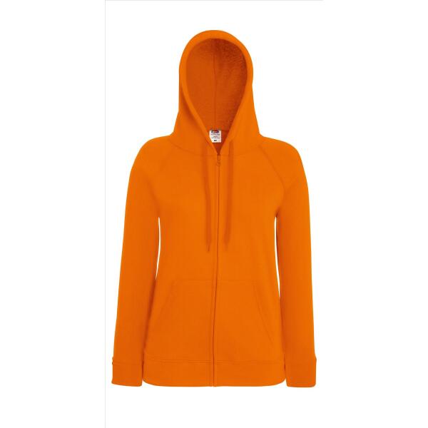 FOTL Lady-Fit L.weight Hooded Sweat Jacket, Orange, XXL