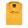 Men's Shirt Shortsleeve Poplin - yellow - S