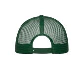 MB6240 6 Panel Flat Peak Cap - white/dark-green - one size