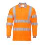 Hi-Vis Long Sleeve Polo Shirt, Orange, L, Portwest