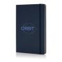 Deluxe hardcover PU A5 notitieboek, donkerblauw