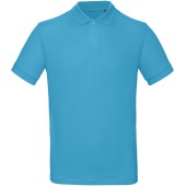 Men's organic polo shirt Very Turquoise M