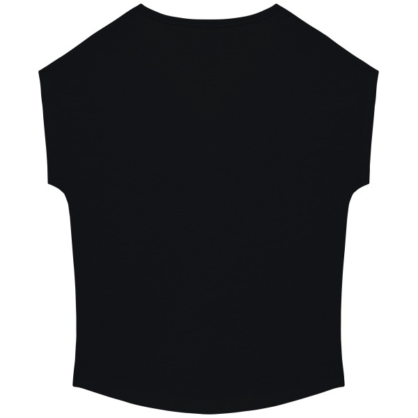 Ecologisch baggy dames-T-shirt V-hals Black L