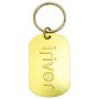 Gold Shine Dog Tags with Keychains (Logo Relief)