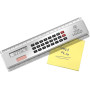 ABS ruler with calculator silver