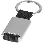 Alvaro nyckelring med tyg - Svart/Silver