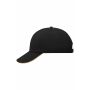 MB6112 6 Panel Raver Sandwich Cap - black/orange - one size