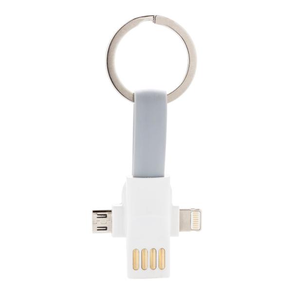 3-in-1 sleutelhanger kabel, wit