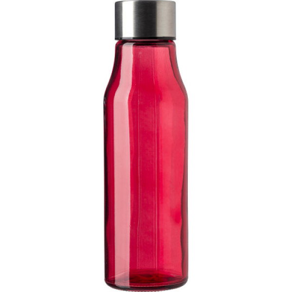 Trinkflasche aus Glas und rostfreiem Stahl (500 ml) Andrei Rot