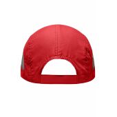 MB6522 5 Panel Sportive Cap - red/light-grey - one size