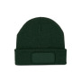 Gerecycleerde muts met patch Forest Green One Size