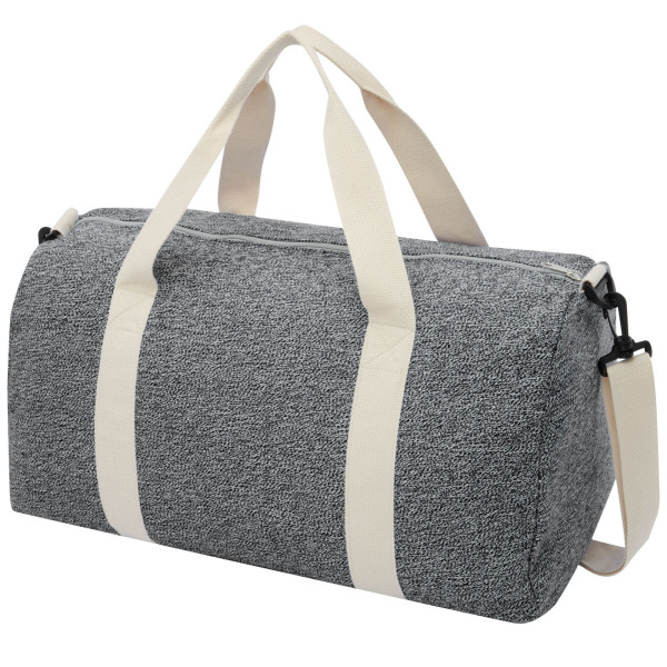 Pheebs 450 g/m² recycled cotton and polyester duffel bag 24L - Heather black