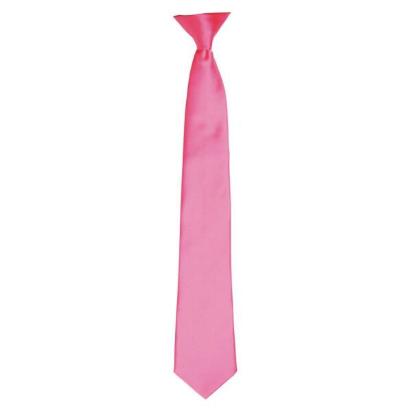 'Colours' Satin Clip Tie, Fuchsia, ONE, Premier