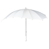 Falcone - Hartvormige paraplu registered design - Handopening - Windproof - 110cm - Wit