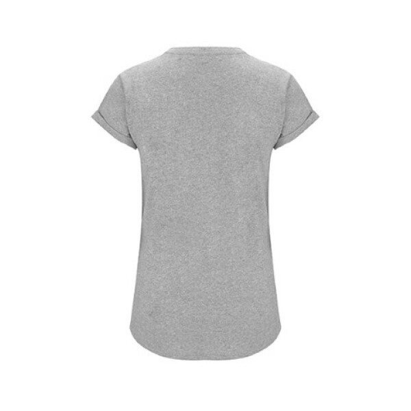 WOMEN'S ROLLED SLEEVE T-SHIRT Melange Grey XL