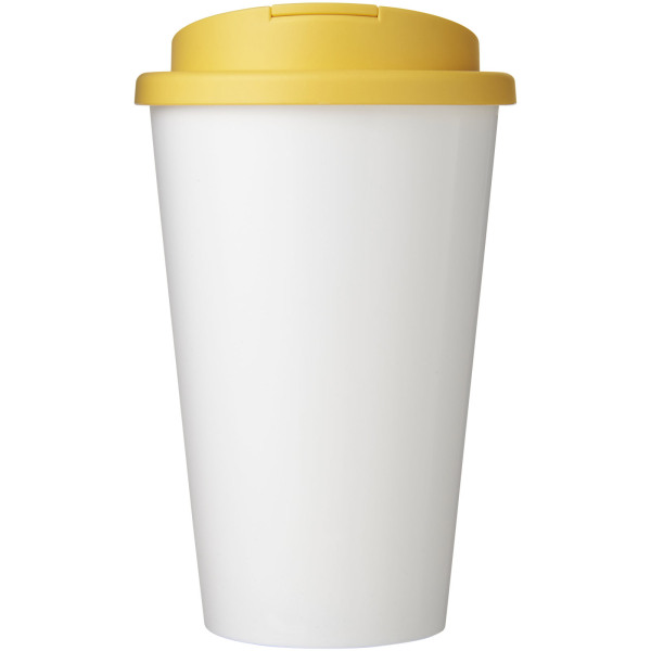 Brite-Americano® 350 ml tumbler with spill-proof lid - White/Yellow