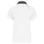 Tweekleurige damespolo jersey White / Dark Grey Heather XS