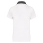 Tweekleurige damespolo jersey White / Dark Grey Heather XXL