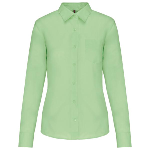 Overhemd in onderhoudsvriendelijk polykatoen-popeline dames Pistachio Green XXL