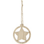 Natall wooden star ornament - Natural