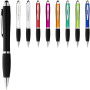 Nash stylus balpen met gekleurde houder en zwarte grip - Wit/Zwart
