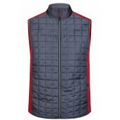 Men's Knitted Hybrid Vest - red-melange/anthracite-melange - S