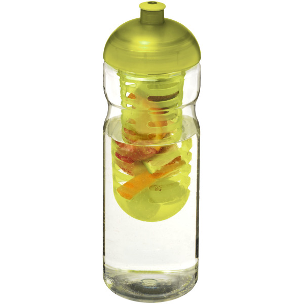 H2O Active® Base 650 ml dome lid sport bottle & infuser - Transparent/Lime