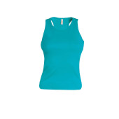 Angelina - Dames Racerback Deep Turquoise XL