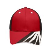 MB6574 6 Panel Craftsmen Cap - STRONG - - red/black/white - one size