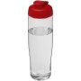 H2O Active® Tempo 700 ml sportfles met flipcapdeksel - Transparant/Rood