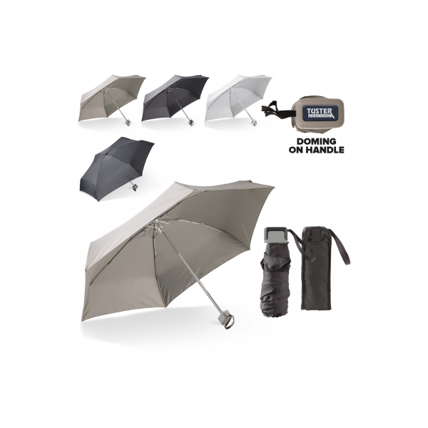 Uiterst lichte opvouwbare 21” paraplu met hoes - Wit