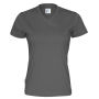 Cottover Gots T-shirt V-neck Lady charcoal 3XL