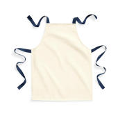 FairTrade Cotton Junior Craft Apron - Natural/French Navy - One Size