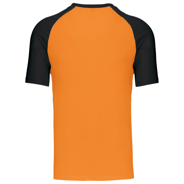 Baseball - Tweekleurig t-shirt Orange / Black L