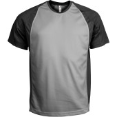 Unisex two-tone short-sleeved t-shirt Fine Grey / Black XS