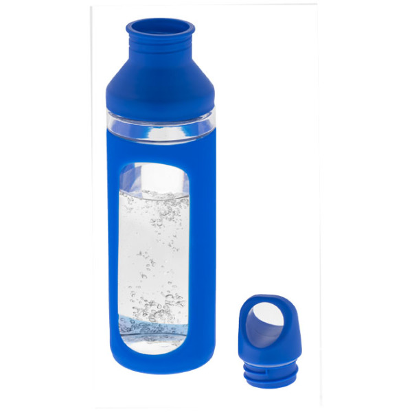 Hover 590 ml glazen drinkfles - Blauw/Transparant