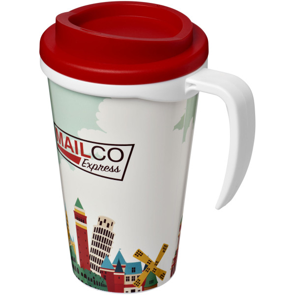 Brite-Americano® grande 350 ml insulated mug - White/Red