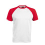 Baseball - Tweekleurig t-shirt White / Red L