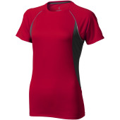 Quebec cool fit dames t-shirt met korte mouwen - Rood/Antraciet - XS