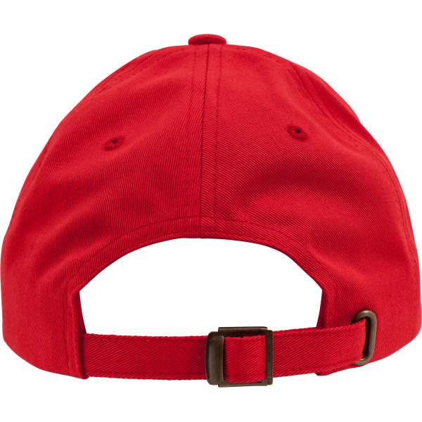6-Panel-Kappe aus Baumwoll-Twill RED One Size