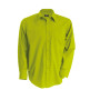 Overhemd in onderhoudsvriendelijk polykatoen-popeline heren Burnt Lime XS