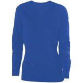 Dames pullover met v-hals Light Royal Blue XS