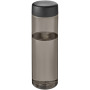 H2O Active® Vibe 850 ml screw cap water bottle - Charcoal/Solid black