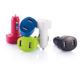 Autolader met dubbele USB, wit