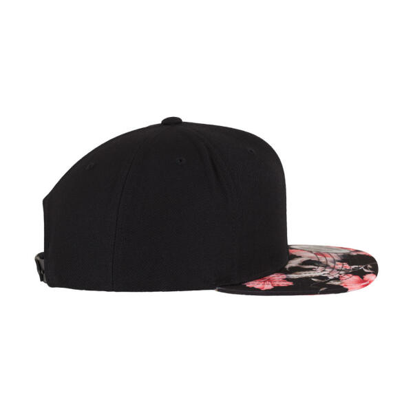 Floral Snapback - Red - One Size