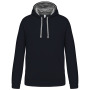 Hooded sweater met gecontrasteerde capuchon Navy / Fine Grey 3XL