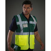 Fluo Executive Waistcoat - Paramedic Green/Fluo Yellow - M